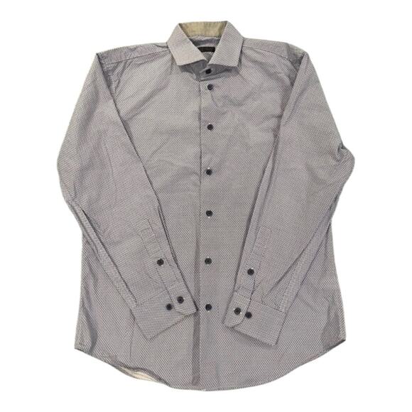 14th & Union Blue & White Button Down Dress Shirt - Picture 1 of 5